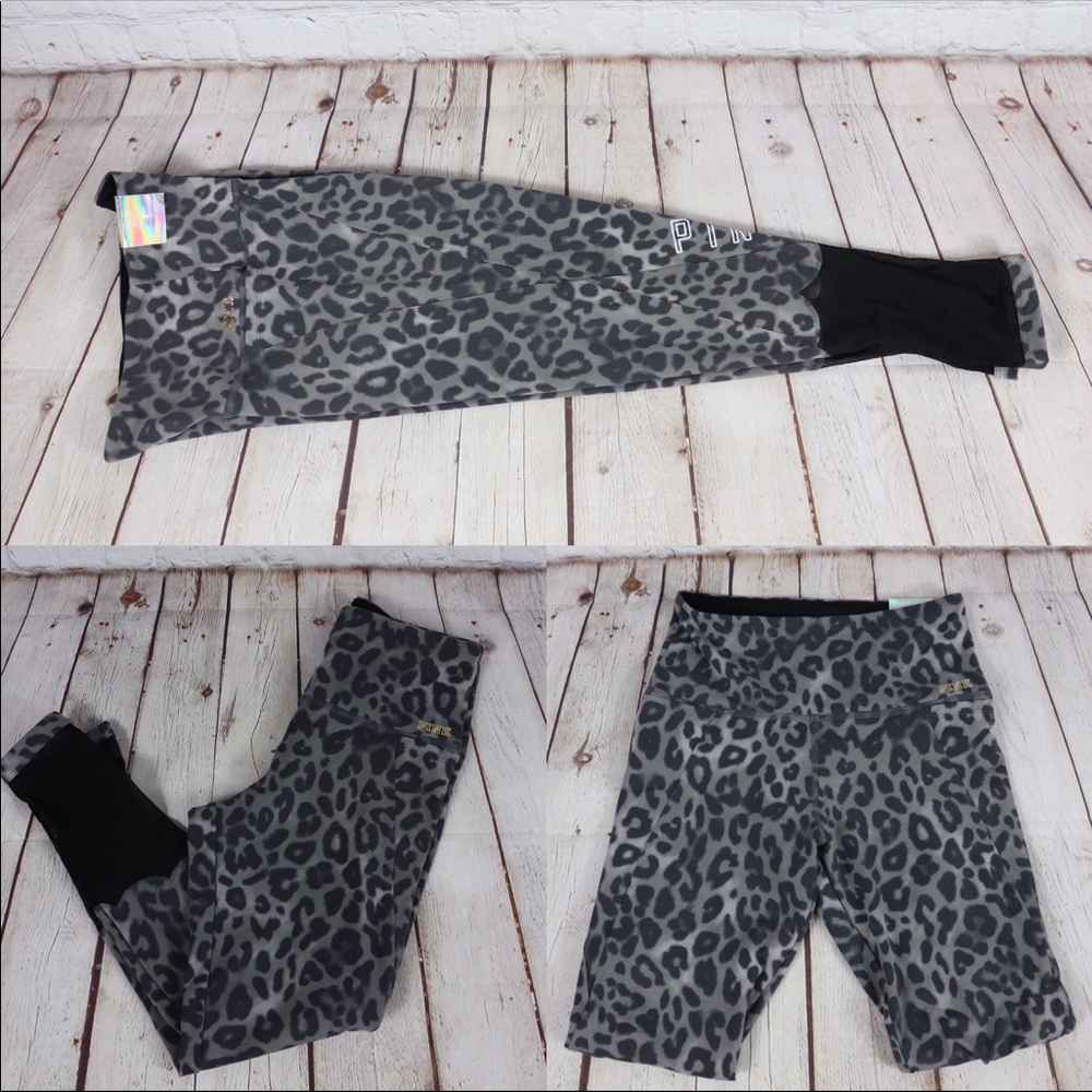 VS PINK Leopard Ultimate Leggings Animal Print - Picture 3 of 7